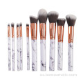 Set de pinceles de maquillaje de mármol 10pcs